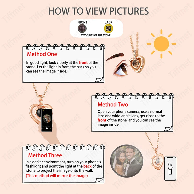 Personalized Photo Projection Necklace